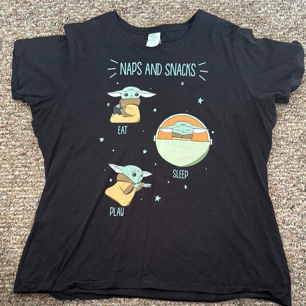 Port and Company Black Relaxed Graphic Tee